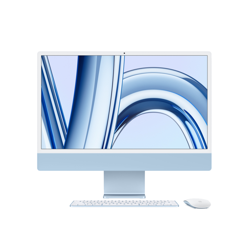 Apple iMac 24" Apple M3 (8 CPU/8GPU), 8 ГБ, 256 ГБ SSD, Blue (MQRC3HX/A)