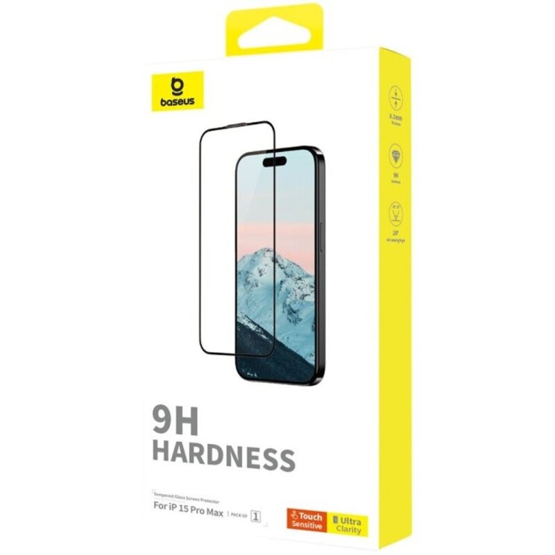 Baseus Baseus 9H Harness - Защитное стекло для iPhone 15 Pro