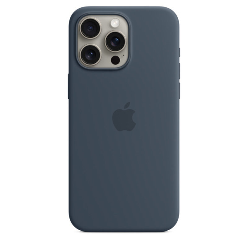 Apple Чехол Apple Silicone Case для iPhone 15 Pro Max Storm Blue