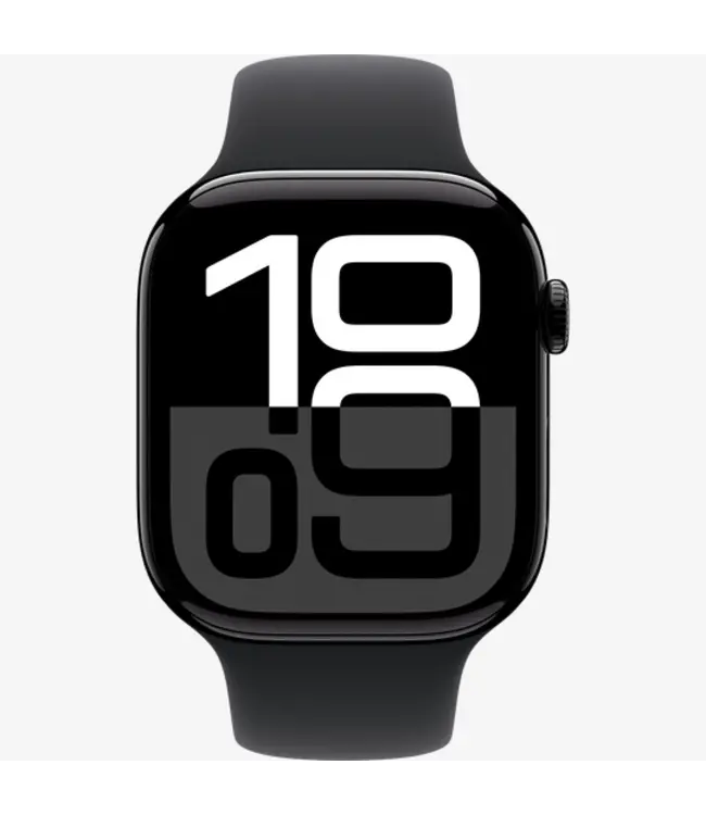 Apple Apple Watch Series 10 GPS, Aluminium case, 46mm, Jet Black, Black Sport Band
