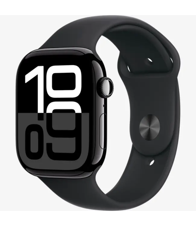 Apple Apple Watch Series 10 GPS,  Aluminium case, 42mm, Jet Black, Black Sport Band