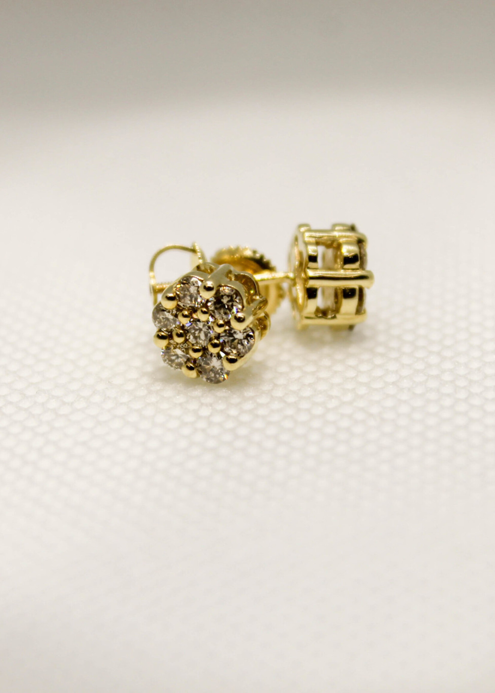 10k Earrings 10k yg .77ct flow #112596
