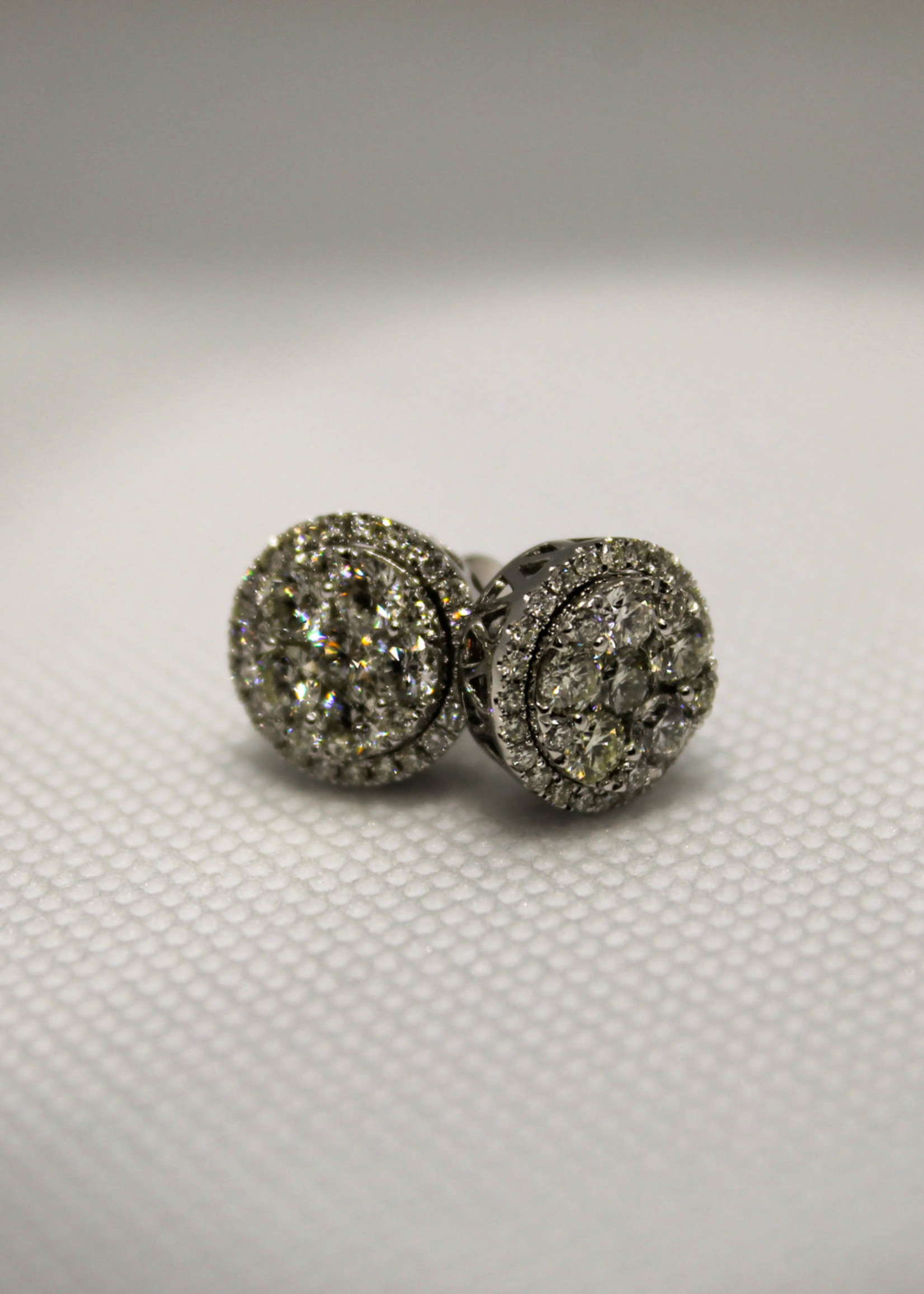 14k Earrings 14k wg 5.3g 1.94ct ds1089w