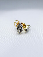 14k Earrings 14k  yg .5ct  1.5gr #38869