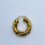 14k Earrings 14k yg 4.5g hoop 1"