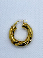 14k Earrings 14k yg 4.5g hoop 1"