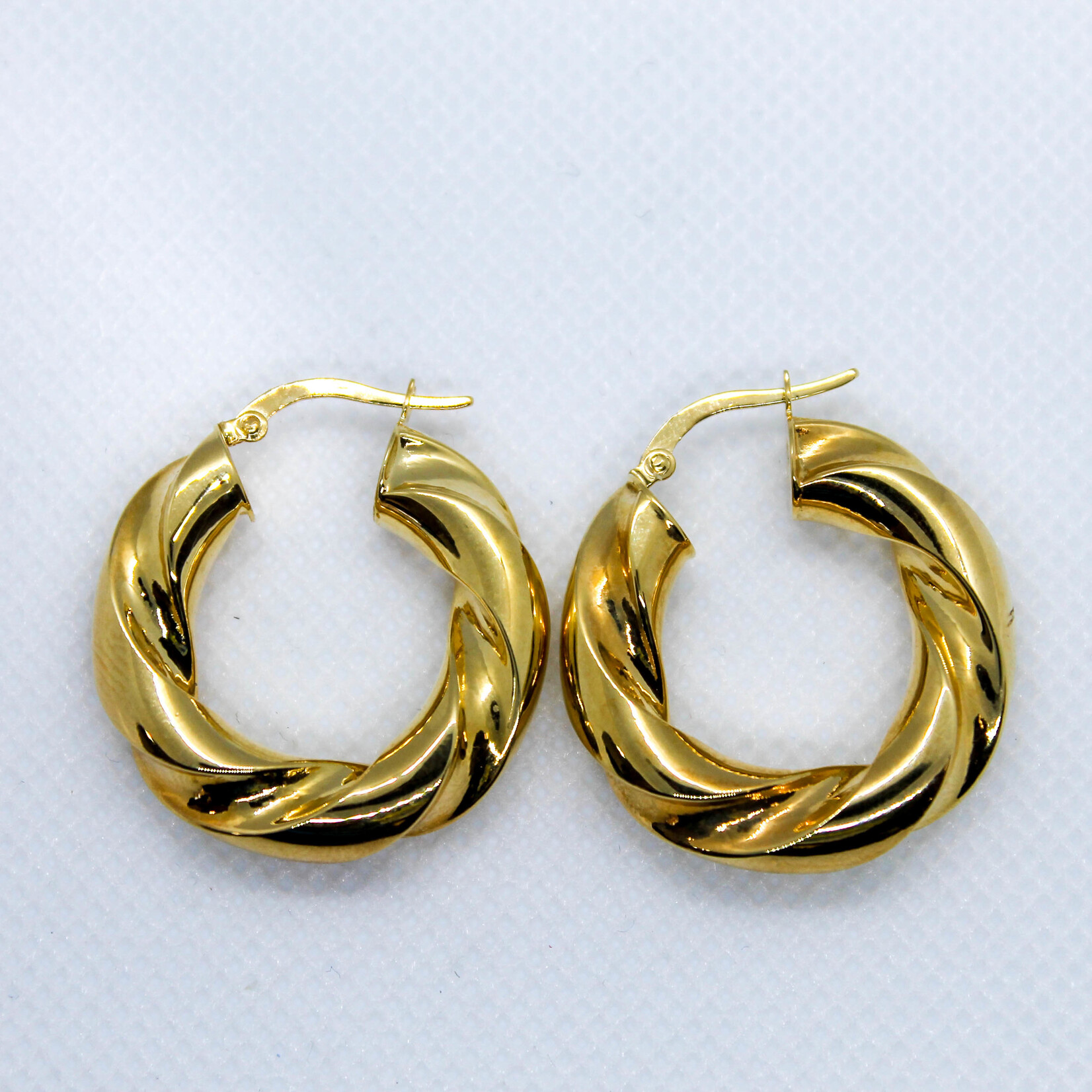 14k Earrings 14k yg 4.5g hoop 1"