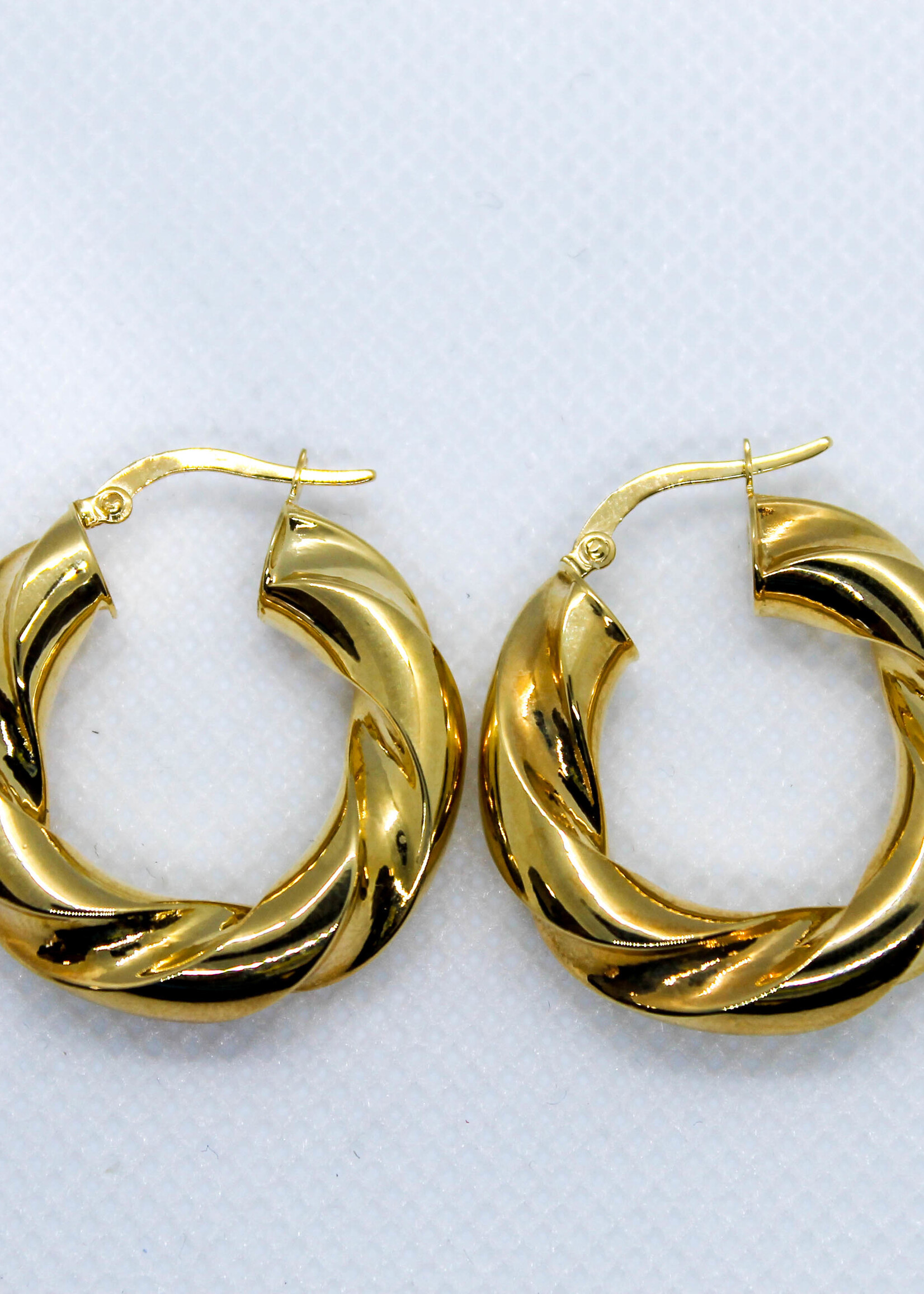 14k Earrings 14k yg 4.5g hoop 1"