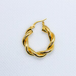 14k Earrings 14k yg 3.1g hoops