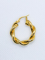 14k Earrings 14k yg 3.1g hoops