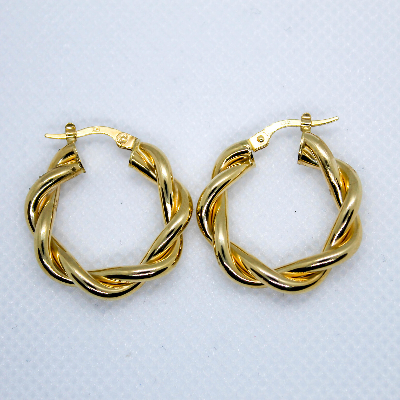 14k Earrings 14k yg 3.1g hoops
