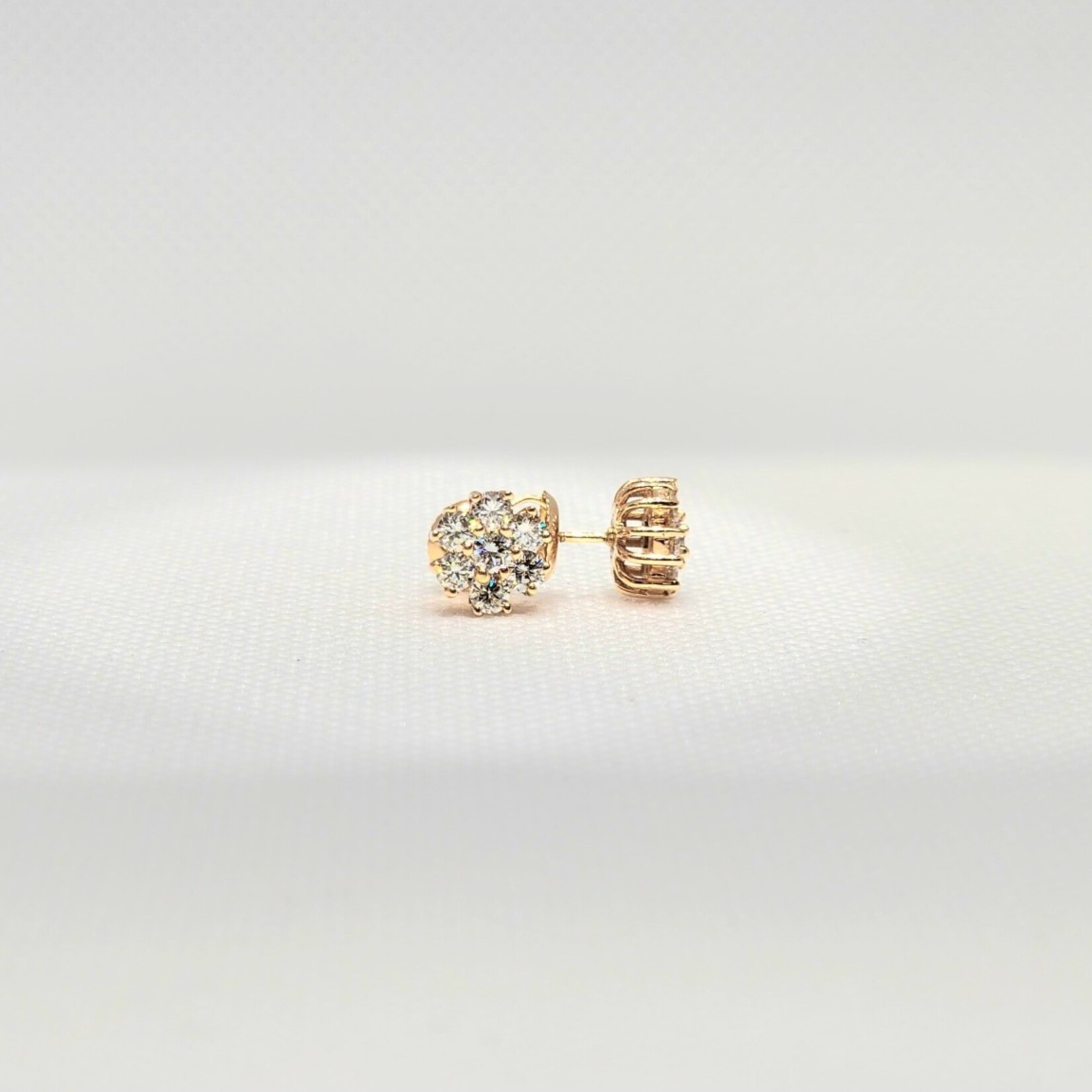 14k Earrings 14k rg 2.2g 1.04ct flow stud jc