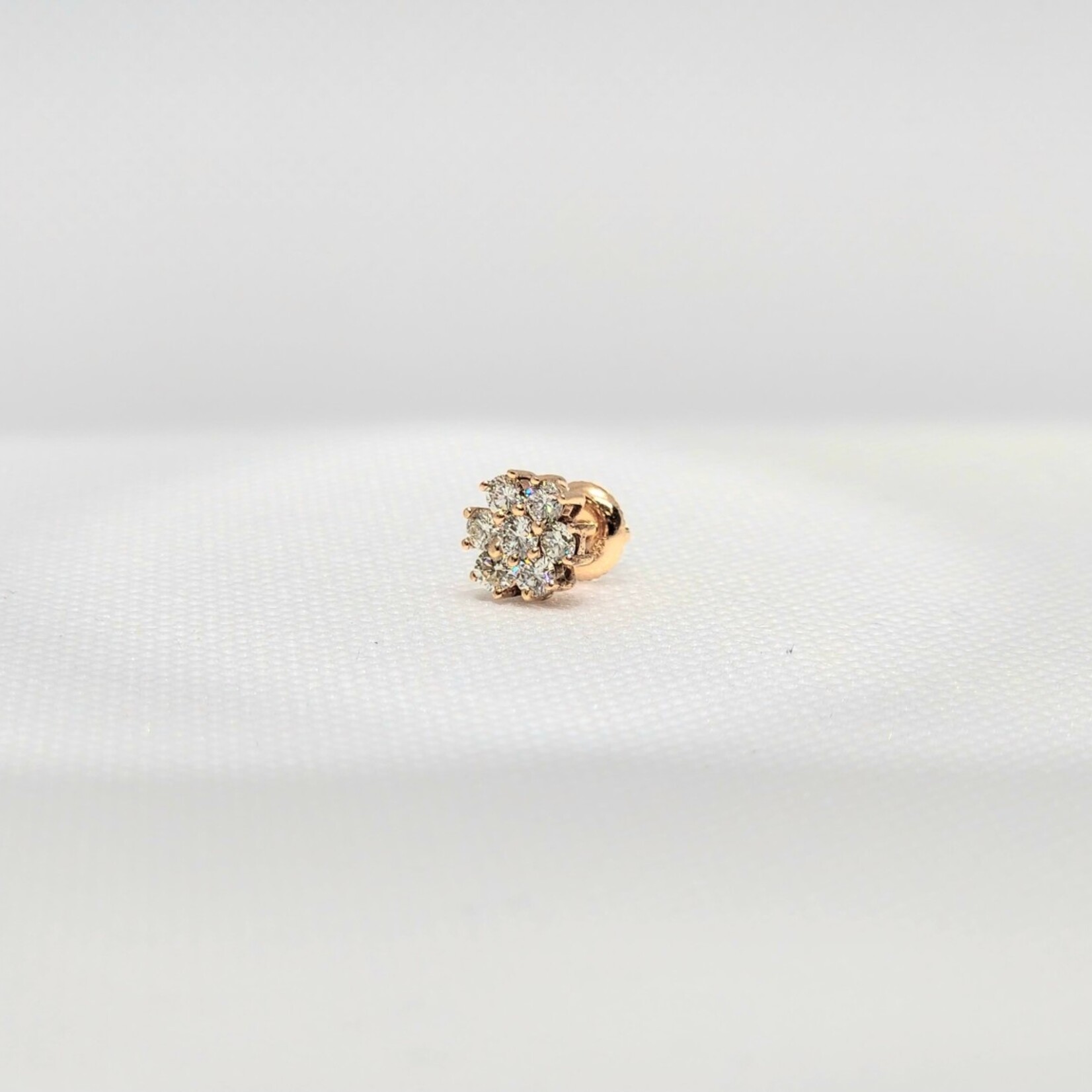 14k Earrings 14k rg 2.2g 1.04ct flow stud jc