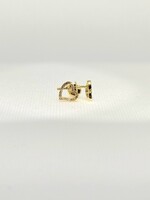 10k Earrings 10k yg .12ct open heart