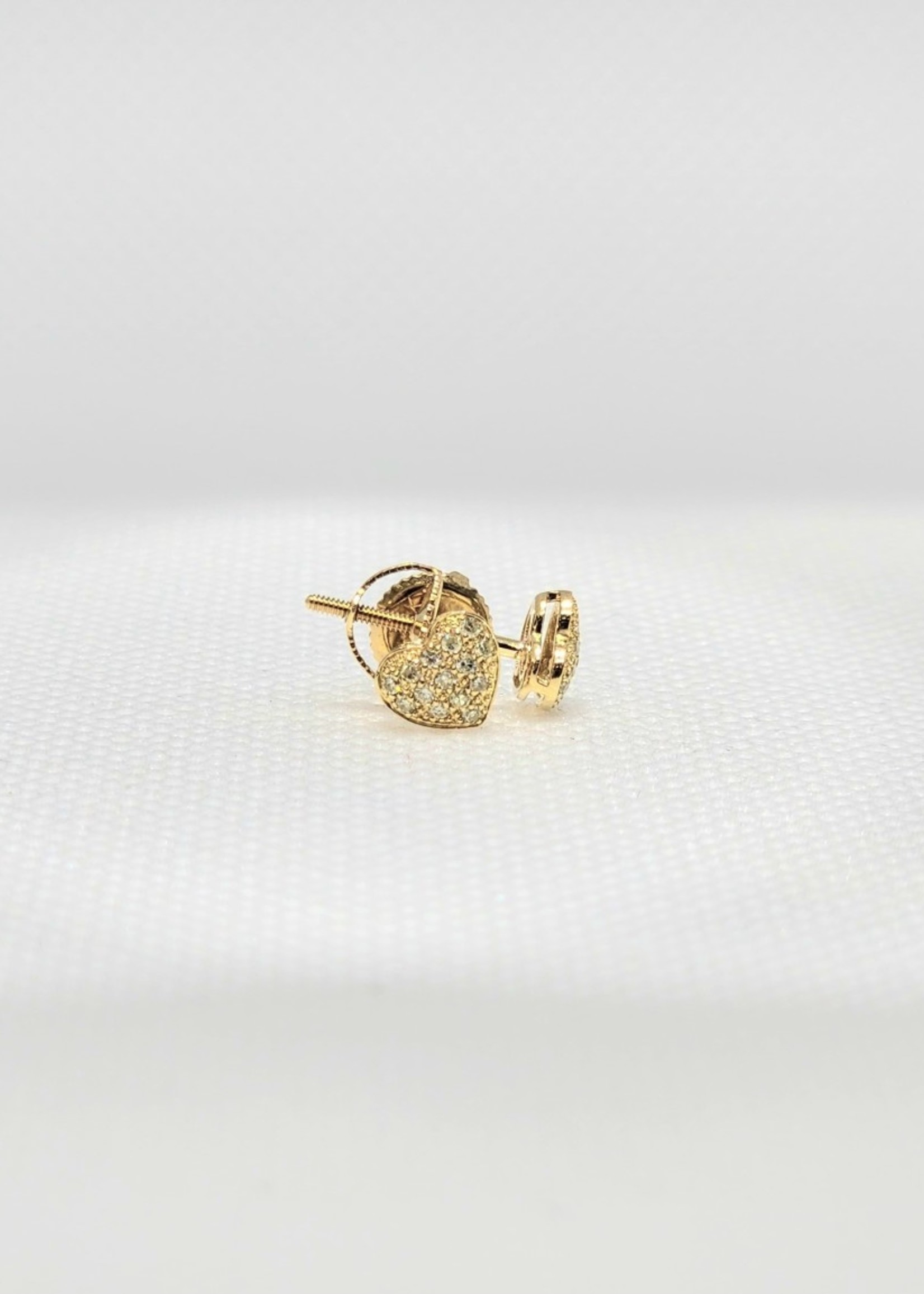 10k Earrings 10k .25ct hearts