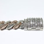 10k Bracelets 10k r/wg 107.7g 16mm 8" 13.5ct bag