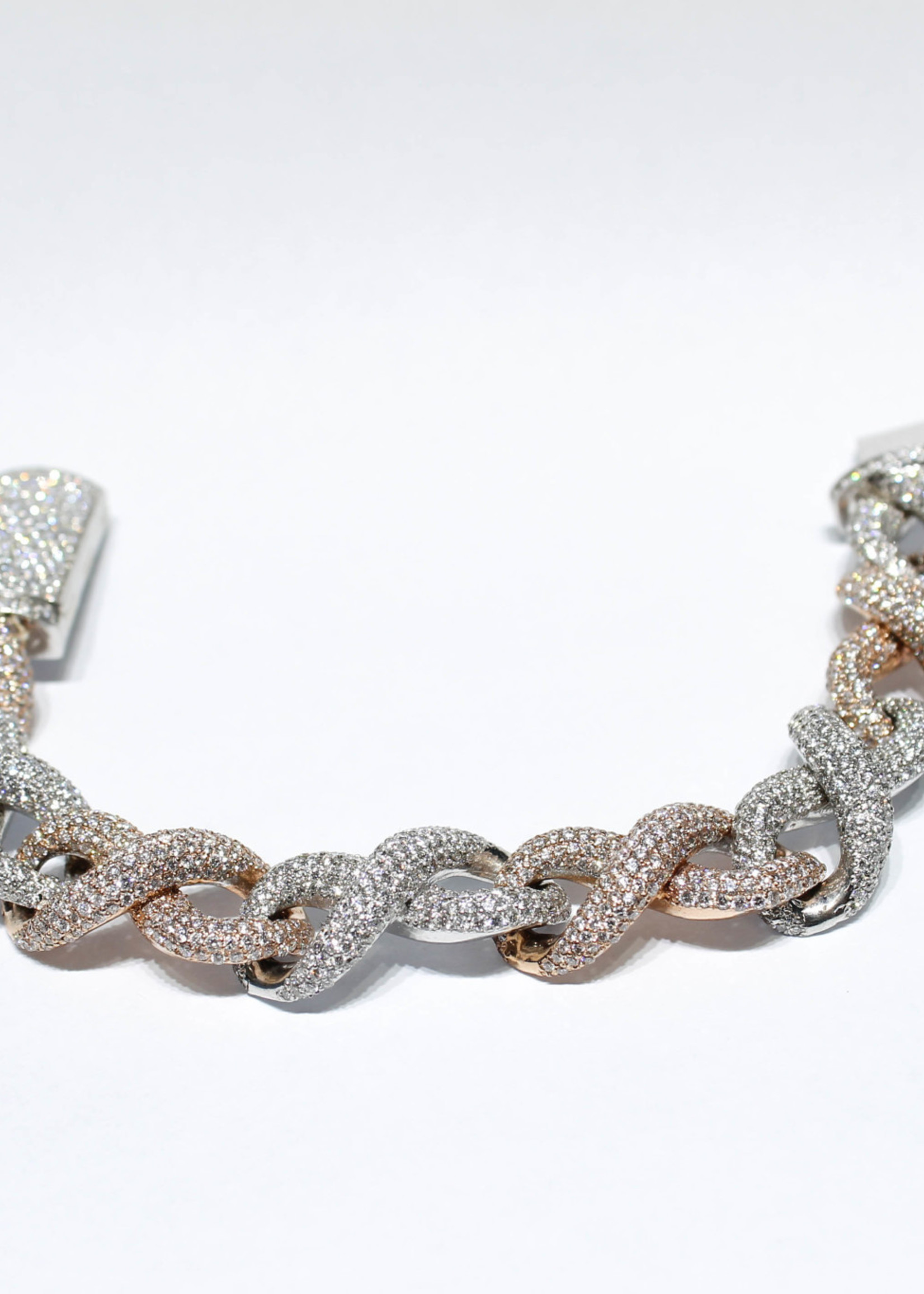 14k Bracelets 14k r/w 88.75g 10.31ct vvs 7.5" infinity