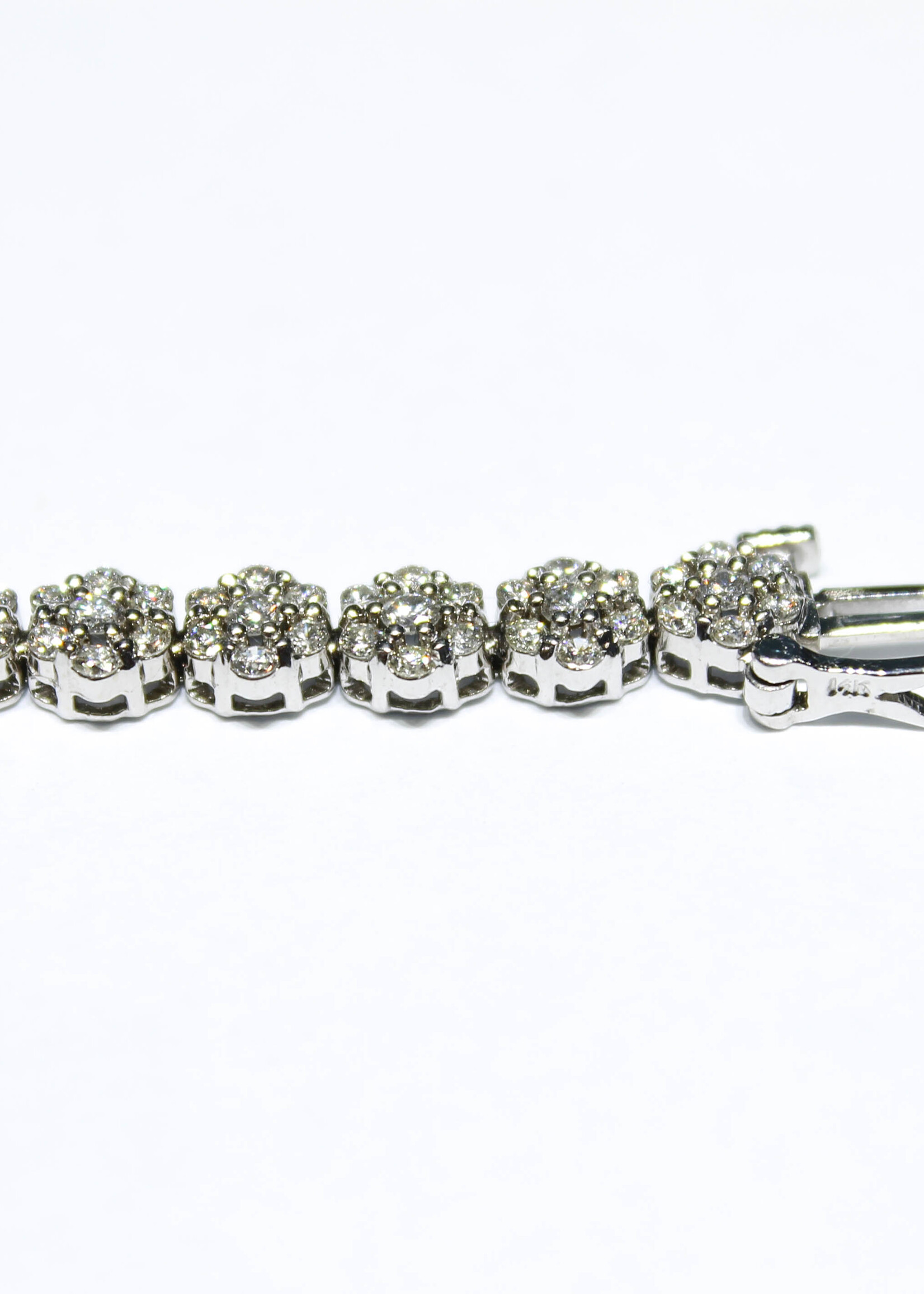 14k Bracelets 14k wg12.72g 4.41ct VS 7" #jc2508jbr