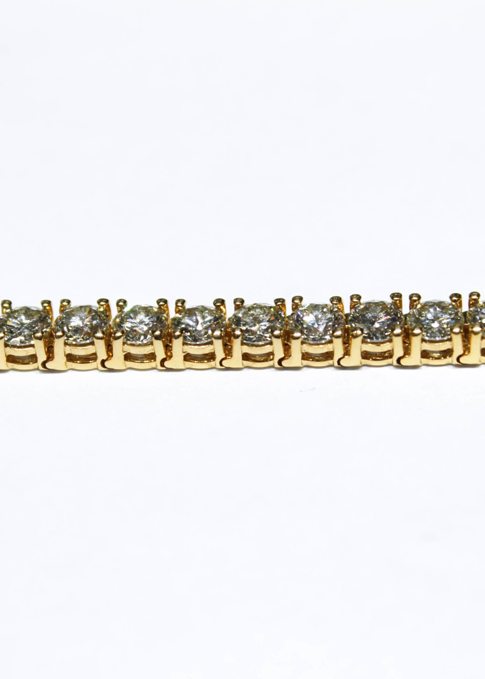 14k Bracelets 14k yg 16.6g 14k VS teni .35P 7" tb02y