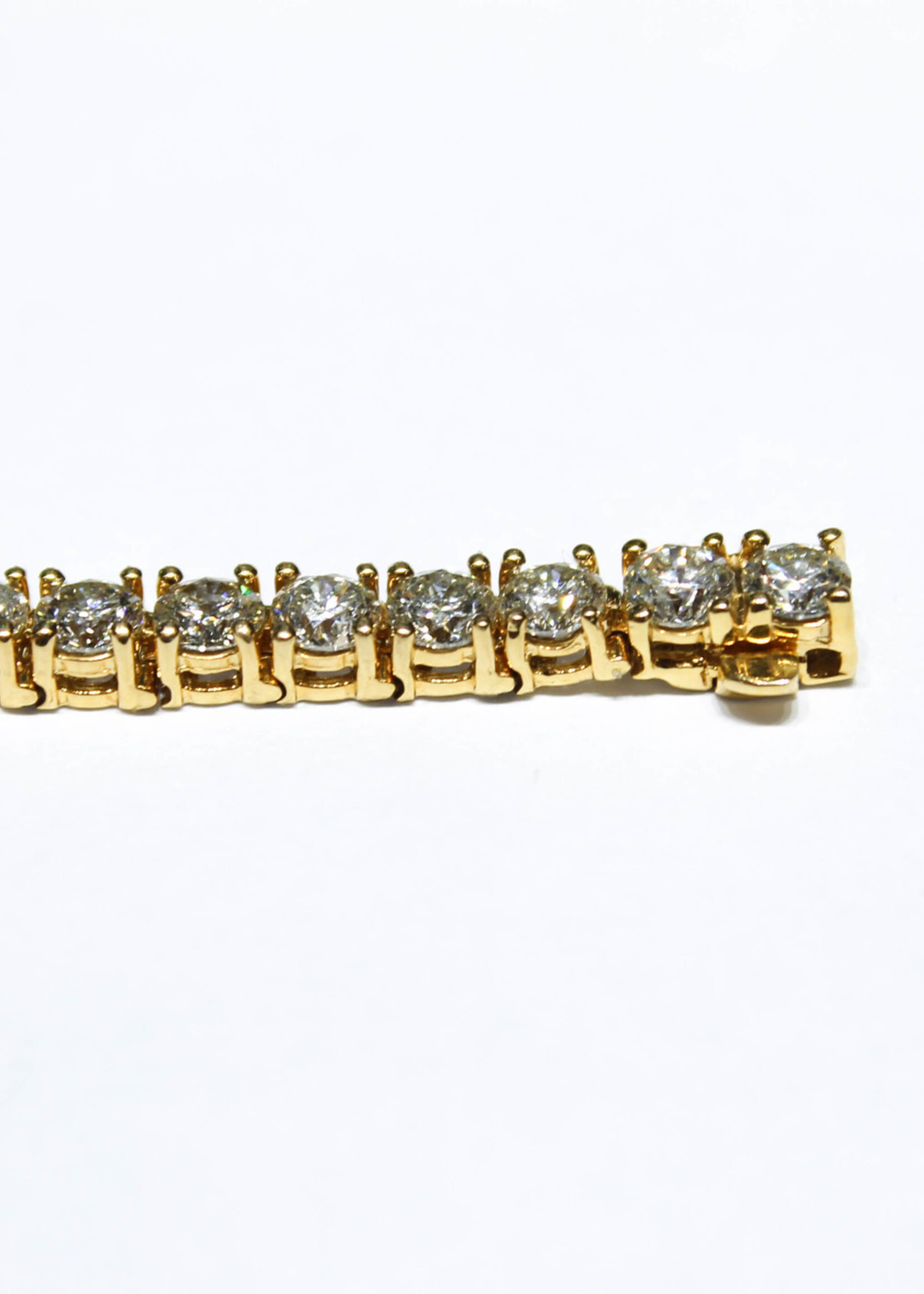 14k Bracelets 14k yg 16.6g 14k VS teni .35P 7" tb02y