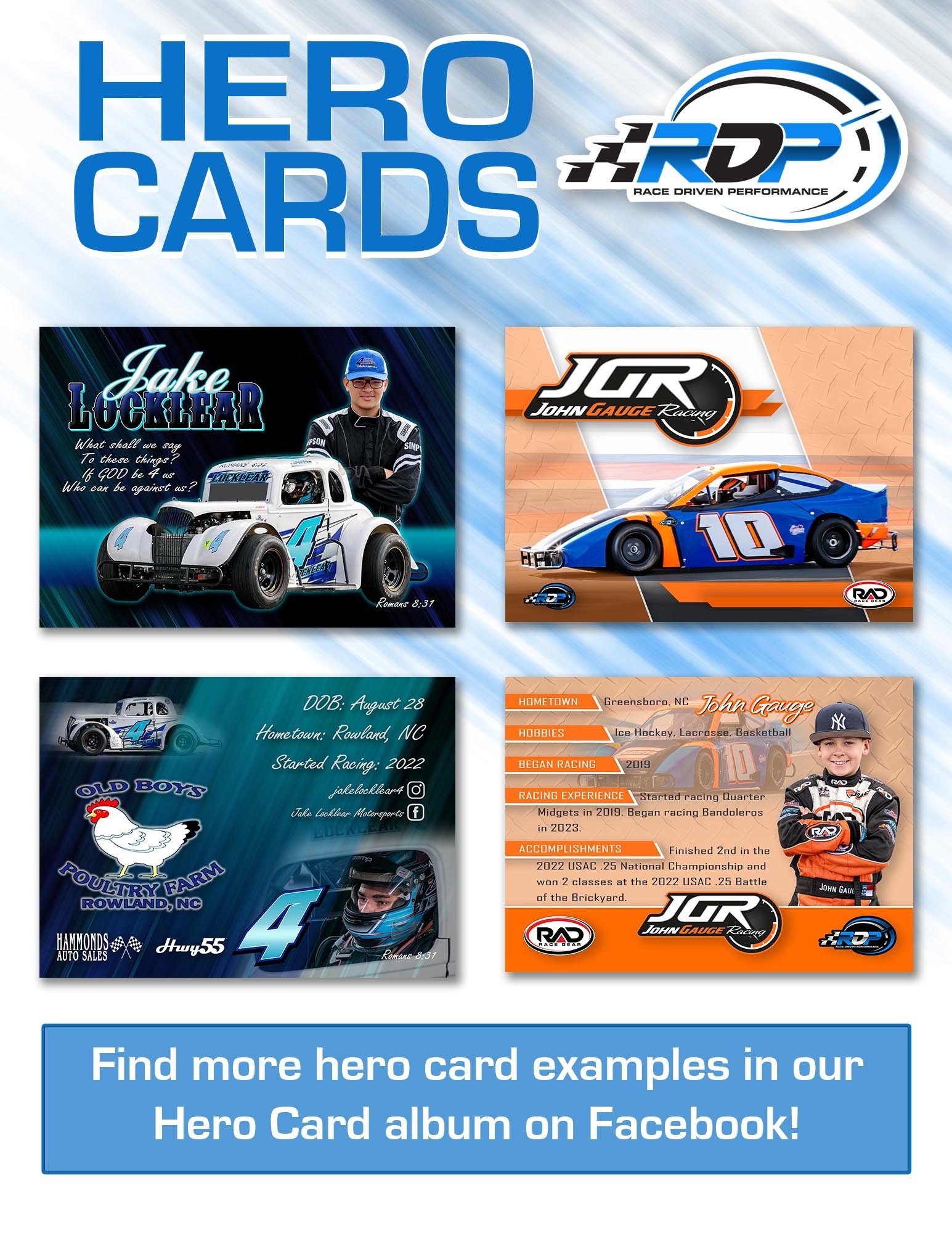 Hero card examples