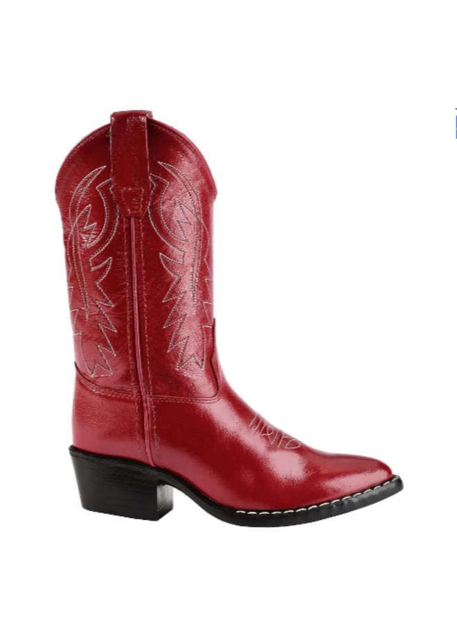 Kid's Red Leather Boot