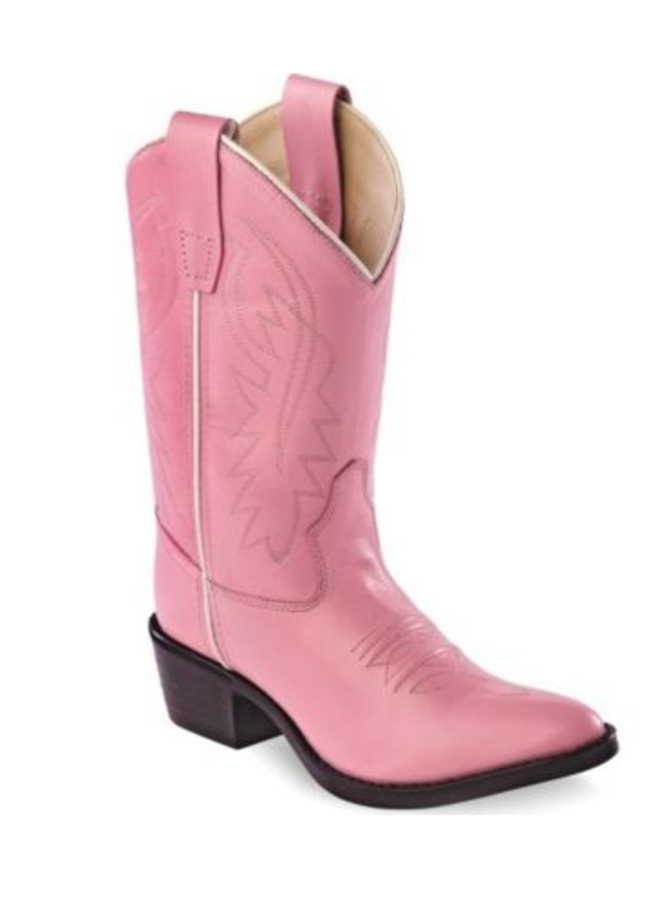 Kid's Pink Leather Boot