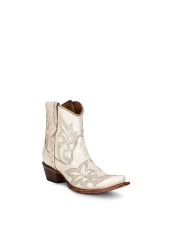 Ladies' Pearl Embroidered Zipper Boot