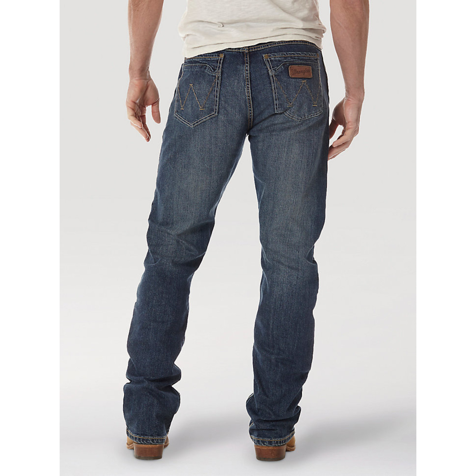 Men's Wrangler Retro Skinny Jeans with Cowboy Boots 