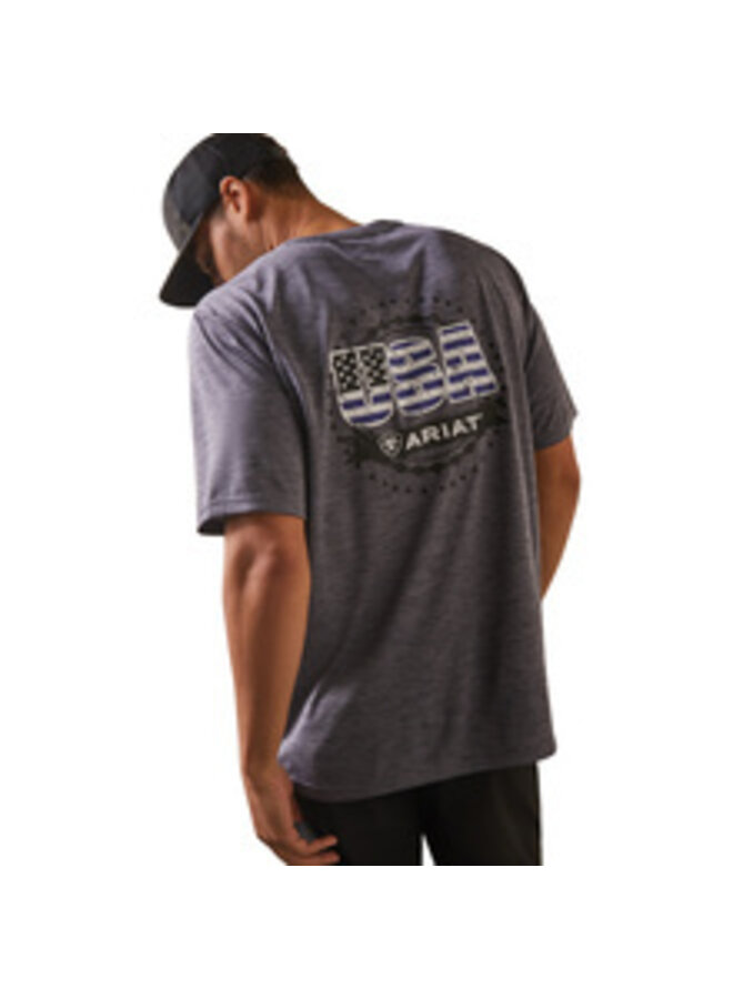 MNS CHARGER ARIAT SEAL SS TEE GRAYSTONE