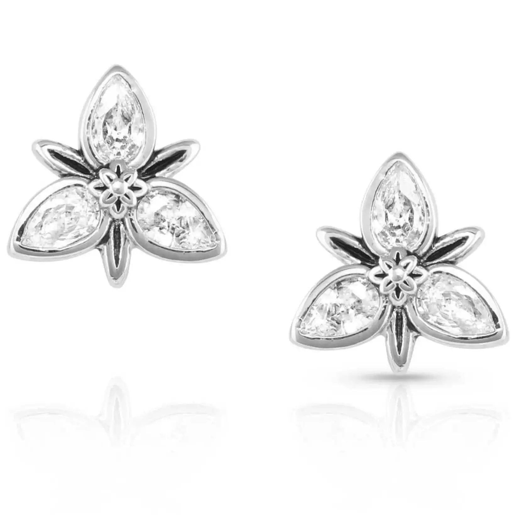 Montana Silver Spring Blossom Crystal Post Earrings