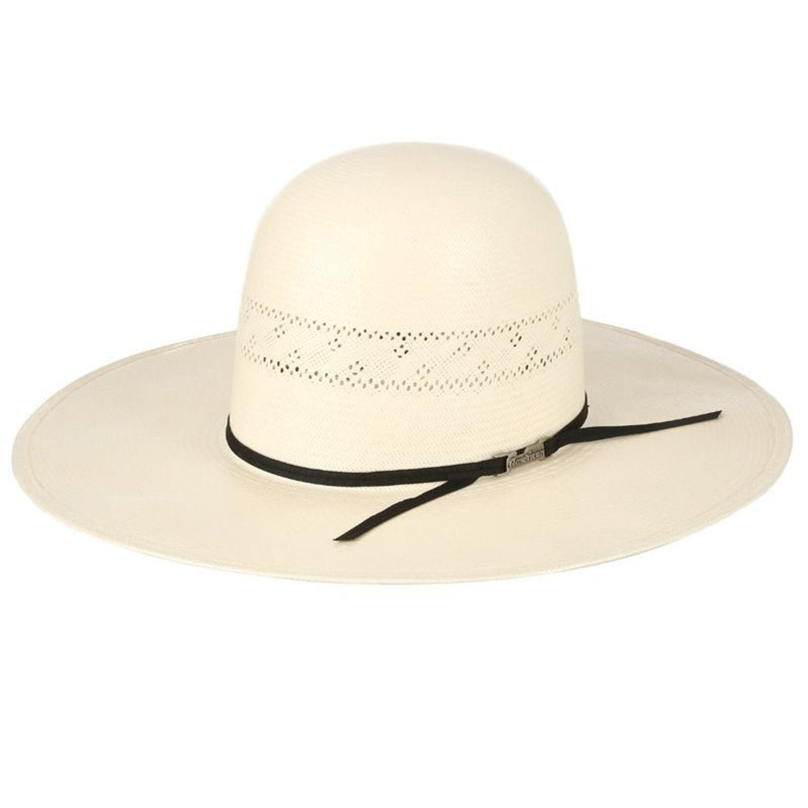 American Hat Straw Fancy Vent Open Crown