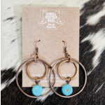 Turquoise Haven Double Hoop and Turq Earring
