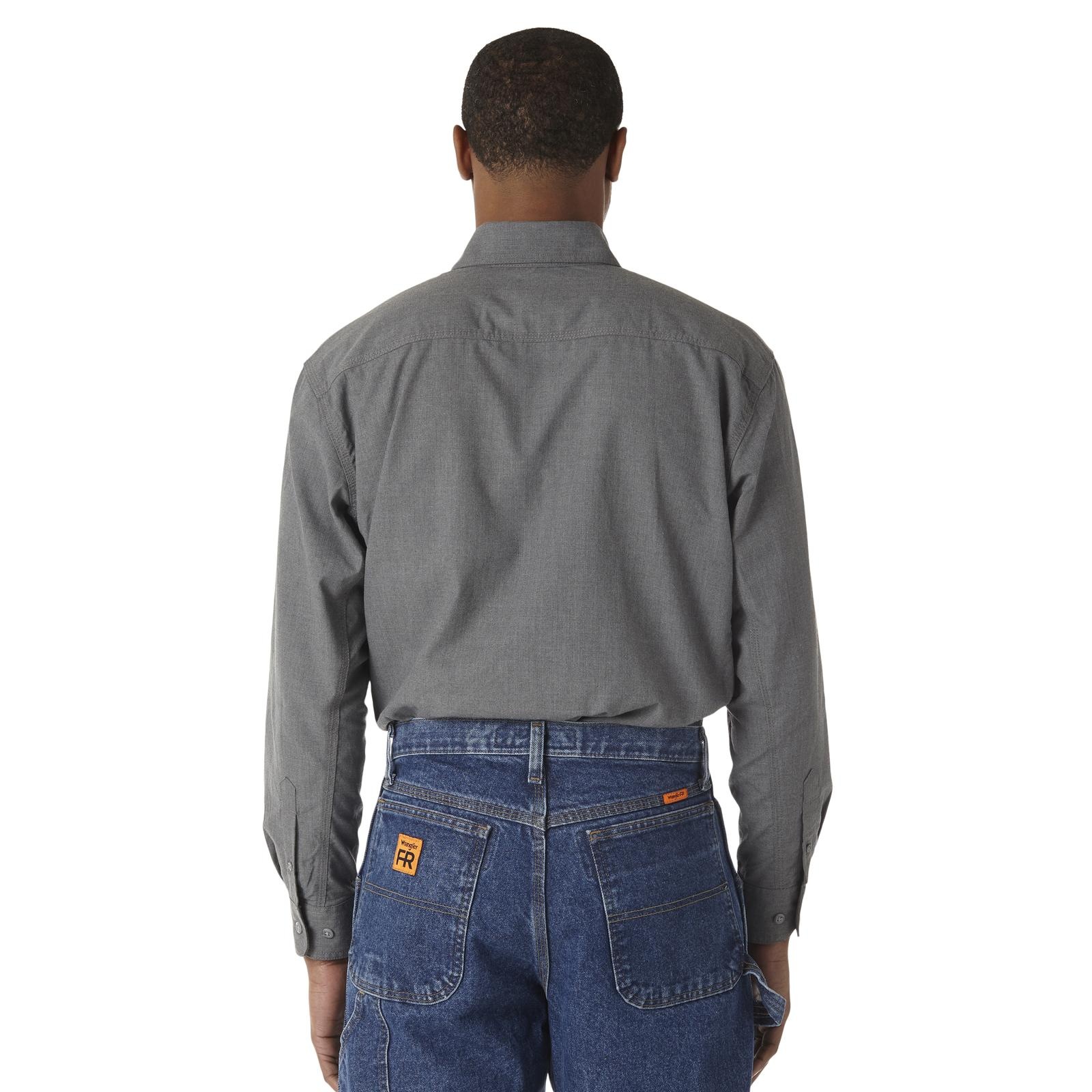 Wrangler Men's FR Long Sleeve Anti-Static Shirt Grey - Howell Western Wear