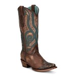 Corral Boots Corral Boots Bronze/ Turquoise Embroidered & Studded - C3912