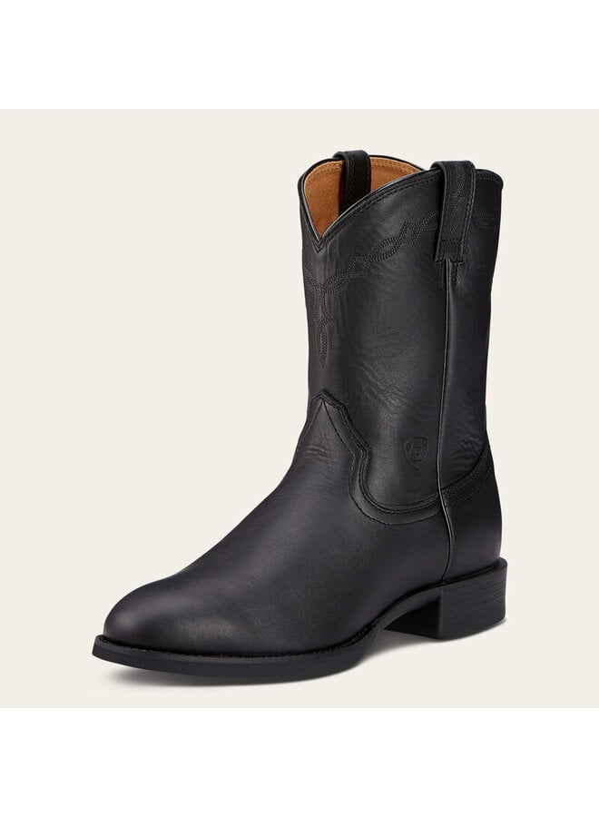 Heritage Roper Black Western Boot