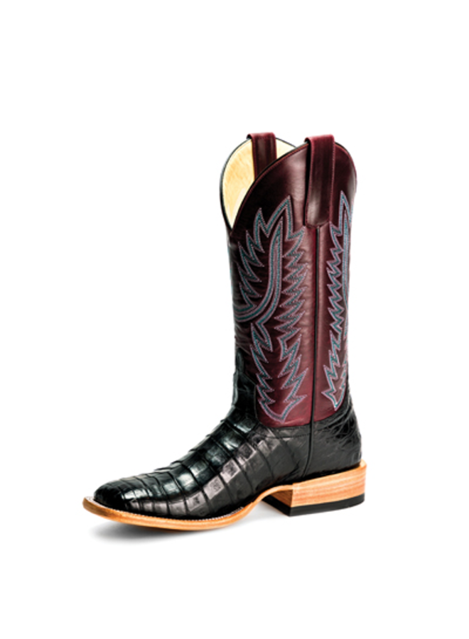 Top Hand Collection Black Caiman Boot