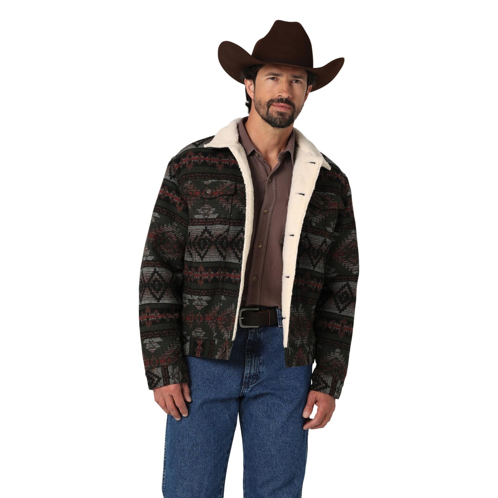 Wrangler Men's Sherpa Lined Jacquard Print Jacket 112318500 - Russell's  Western Wear, Inc.