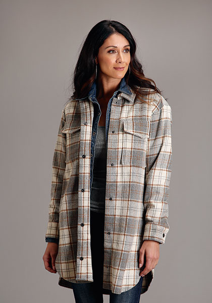 Plaid oversized jacket deals