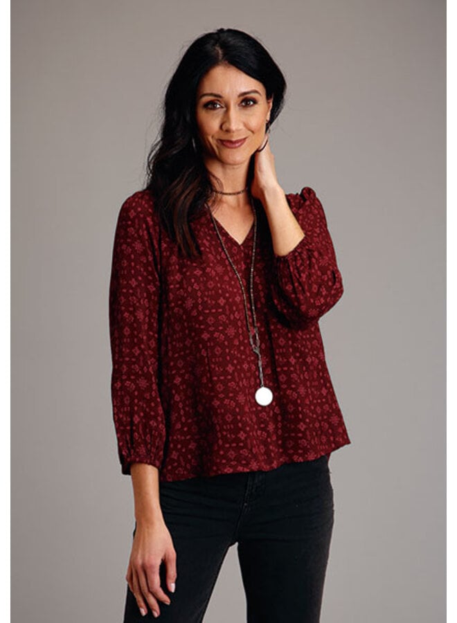 Rayon Western Ditzy Blouse