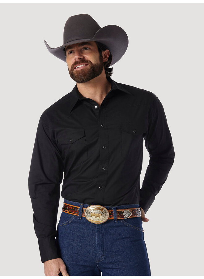 Wrangler Western Snap Shirt - Long Sleeve Solid