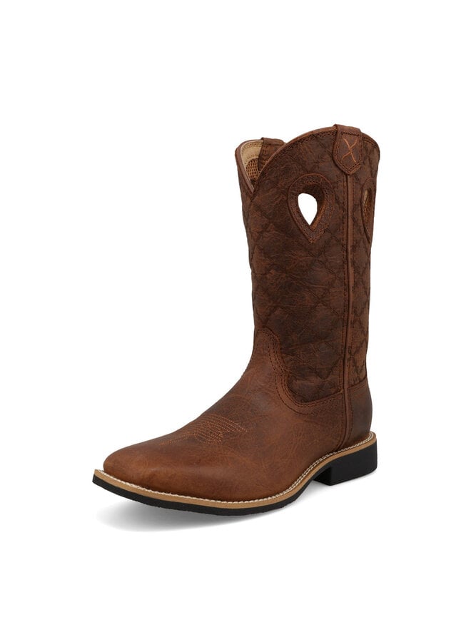 Tophand Rawhide & Brown Patina Boot