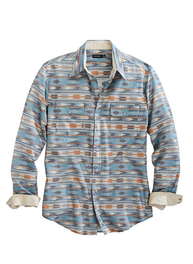 Men's 1955 Ghost Aztec Long Sleeve Snap Shirt