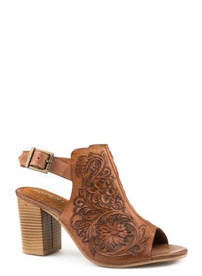 Ladies' Mika Leather Tooled Heel