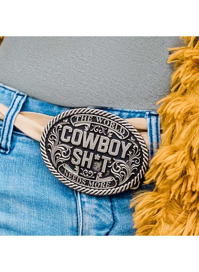 Cowboy Sh*t Antiqued Attitude Belt Buckle