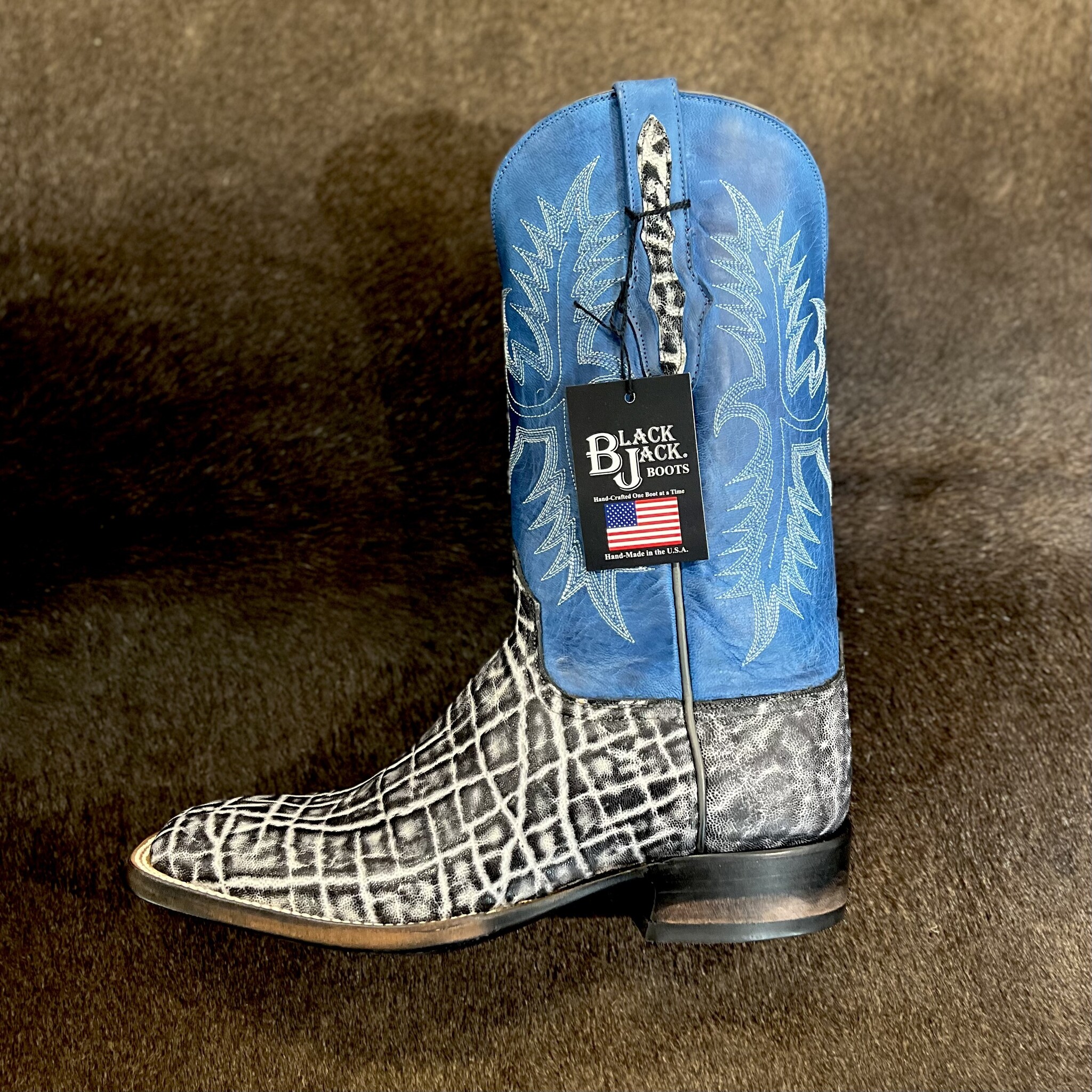 Black Jack Boots Men's Ice Grey Safari Elephant Boot Howell Western Wear