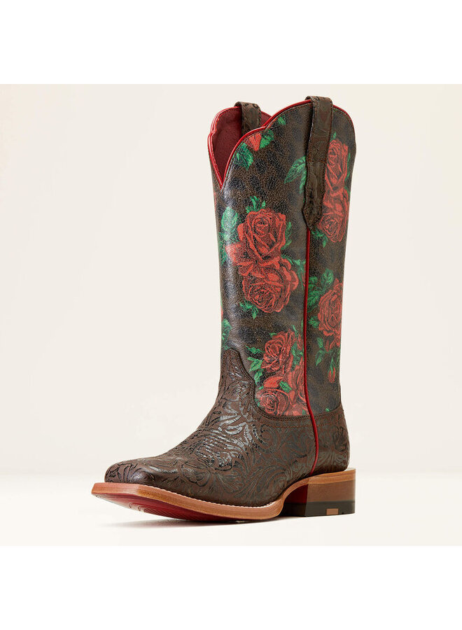 Ladies' Frontier Farrah Western Chocolate Floral Boot