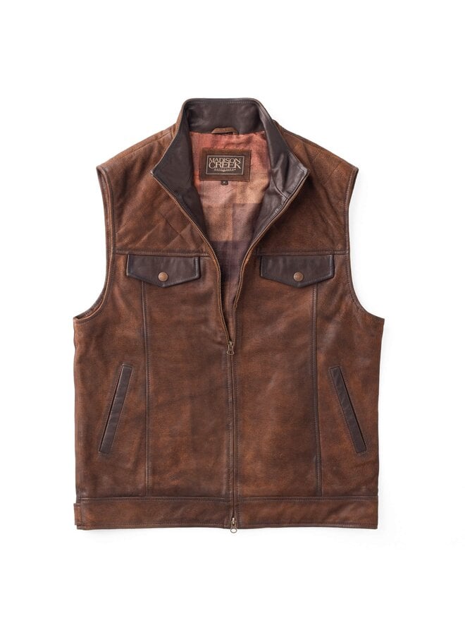 Brentwood Goat Suede Leather Vest