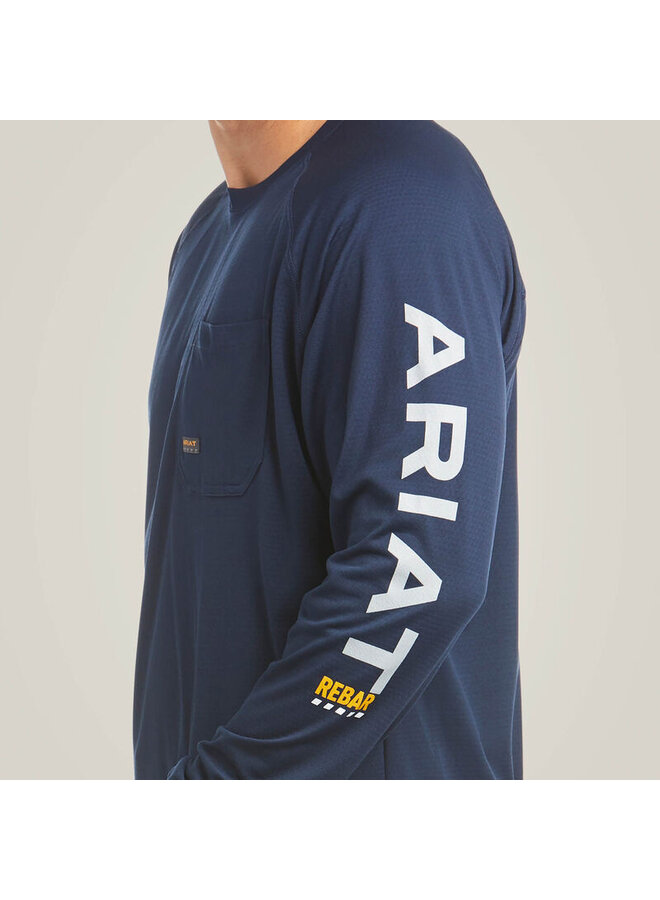 Men's Rebar Heat Fighter Long Sleeve - Navy