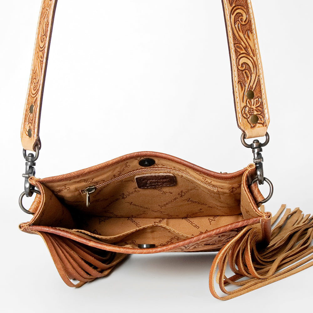 American Darling Bags Tooled Crossbody Fringe - Howell Western Wear